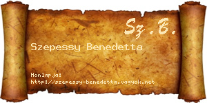Szepessy Benedetta névjegykártya